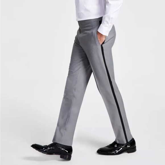 Alfani Men's Slim-Fit Stretch Tuxedo Pants Light Grey 30 x 30 Brand New - Picture 1 of 6